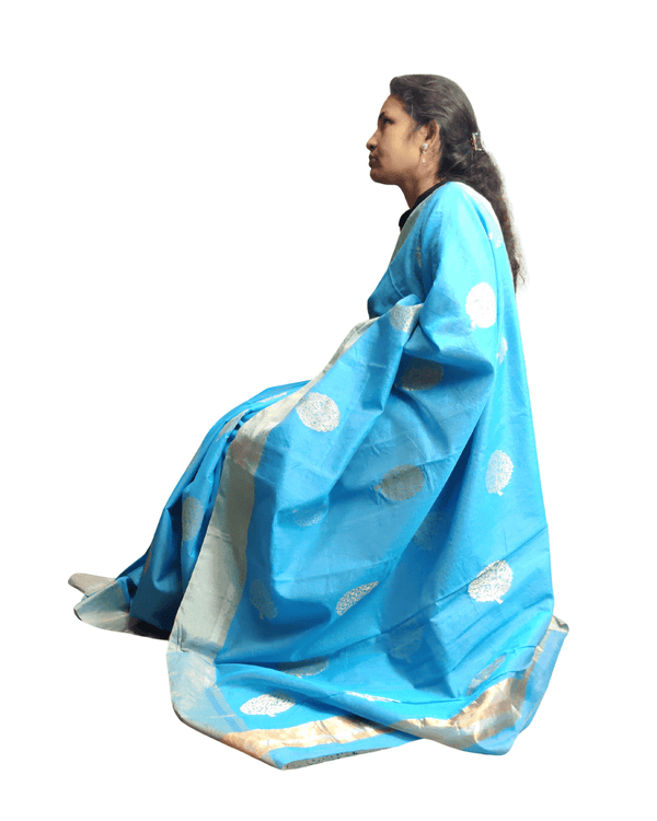 Chanderi Lt.Blue