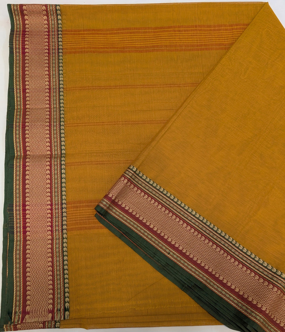 Ochre Woven Bdr Cotton