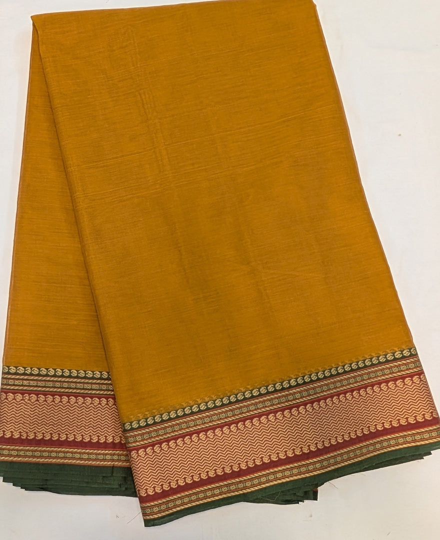 Ochre Woven Bdr Cotton